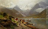 Themistocles Von Eckenbrecher On The Fjord painting